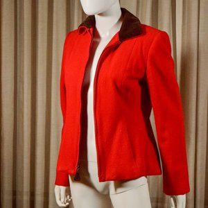 Red and Black riding coat from Finity Studio